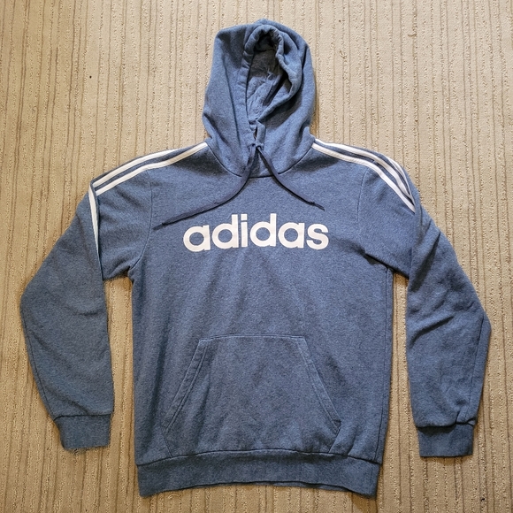 adidas Other - Adidas Mens Blue/white striped Hoodie Size Medium